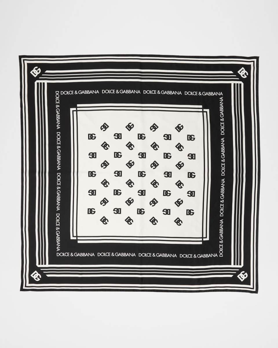 DG Monogram Silk Twill Square Scarf